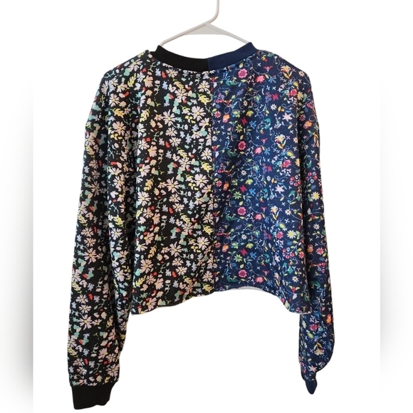 CYNTHIA ROWLEY X BANDIER CALI/YORK CROPPED LONG SLEEVE SWEATSHIRT. SIZE LARGE. - Picture 2 of 8